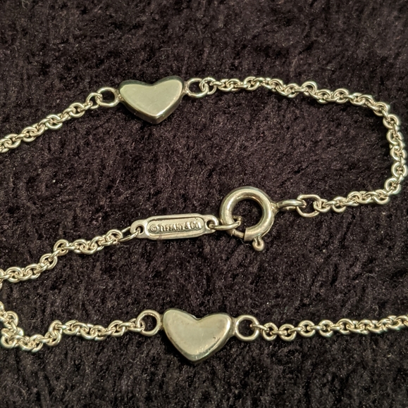 RARE Silver Pink Sapphire Multi Heart Necklace - Picture 3 of 4